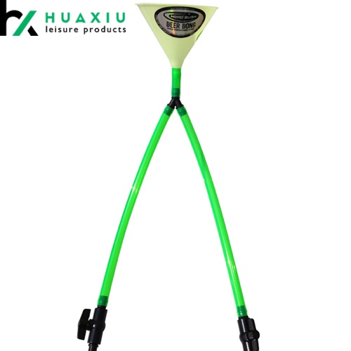 double header beer bong funnel with valve and 40 inch long tube