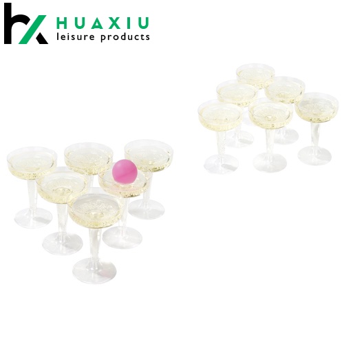 pink champagne pong including champagne balls