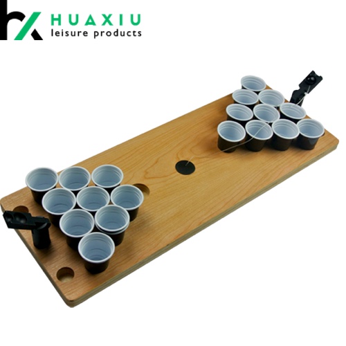 plastic wood mini beer pong tables