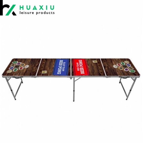 8ft standard aluminum folding table custom beer pong tables