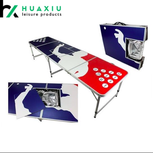 8ft custom design beer pong tables with ice bag