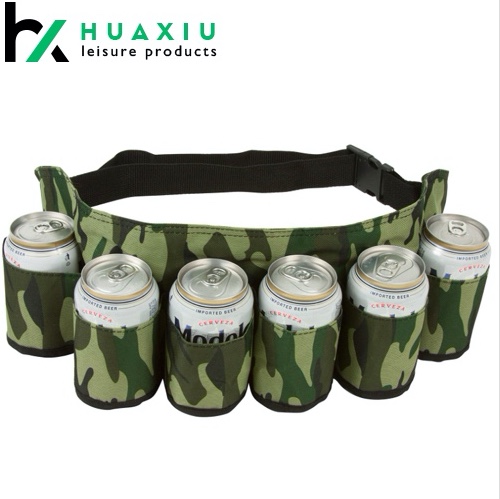 Beer  and Soda Can Holster Belt, Holds 6 Beverages