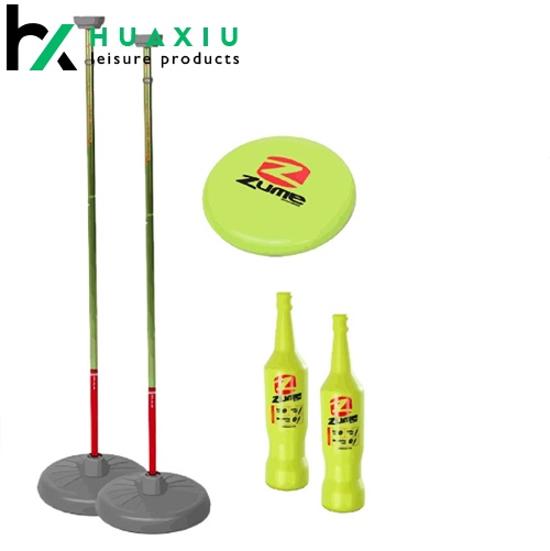 frisbee horseshoes frisbee bottle game