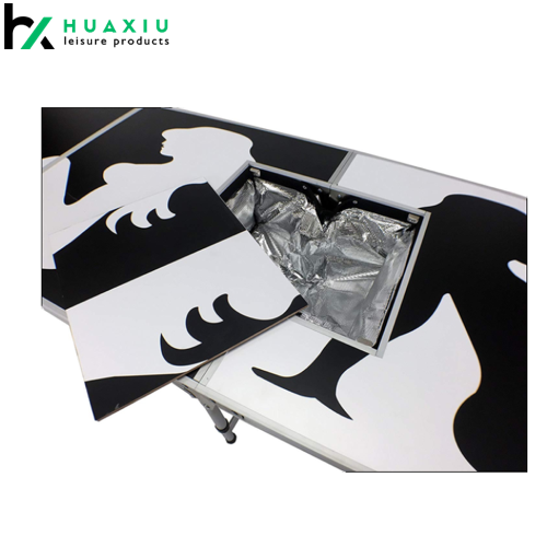 beer pong table with ice compartment