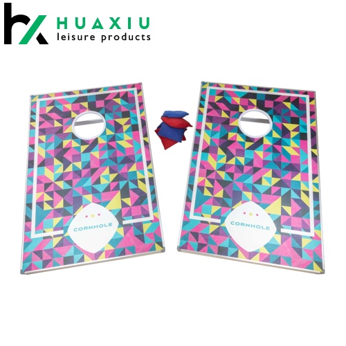 outdoor game cornhole set with 2 boards 8 beanbags and carrying bag