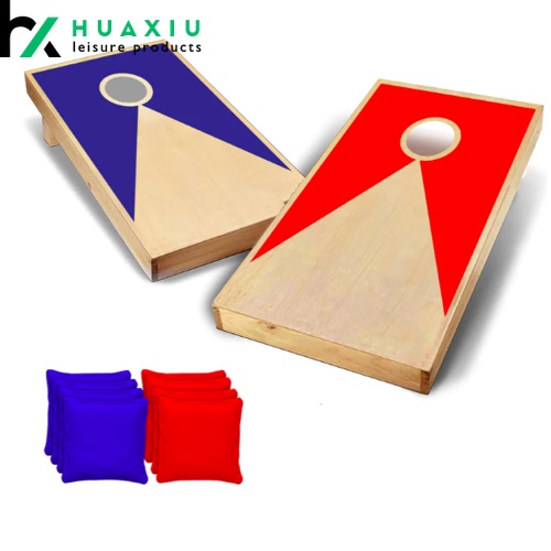wood cornhole board set
